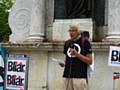 Philip Gilligan addressed the rally on behalf of Greater Manchester Campaign for Nuclear Disarmament