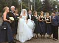 Michelle Cheetham on her wedding day with her father, David Scott, bridesmaids and Mayor Ray Dutton and Mayoress Elaine Dutton 