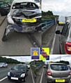 Two collisions at Junction 20 of the M62 (Milnrow)