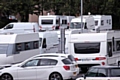 Travellers set up camp on town centre car park