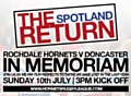 Rochdale Hornets v Doncaster, 3.00pm KO Spotland Stadium