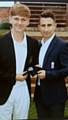 Jack Morley receives his cap from England star James Taylor