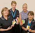 Lorraine Durham, matron for infection prevention and control; Tracey Shaw, lead nurse – general internal medicine, cardiology and stroke services; Michelle Connaughton, lead nurse – general internal medicine, infectious diseases and respiratory; Val McGuigan, matron division of anaesthesia and surgery