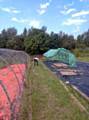 The damaged polytunnel