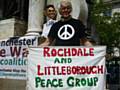 Rochdale and Littleborough Peace Group campaigning for Tony Blair's arrest