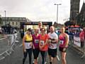 Hopwood Hall College’s staff runners: Steven Pickard, Lindsay Hurst, Emma Robinson, Lorna Tunstall, Terry Collier, Laura Hilley