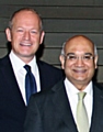 Simon Danczuk and Keith Vaz at the Mayor's charity dinner at Rochdale Town Hall in October 2015