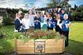 Activity Coordinator Rachel Saunders, Resident Kitty Hall, Resident Stephen Newall, Resident Reg Griffiths, Scheme Assistant June Jones, Resident Wyn Sykes, Tesco Front End Manager Christina Morgan, Scheme Manager Sheila Greenwood, Tesco Services Manager Lucie Brennan, Tesco Store Manager Pam Taylor, Groundwork Trust Land Manager Adam Holt and Angela Gilbertson from Tesco.