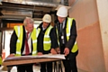 Councillor Richard Farnell, leader of Rochdale Borough Council, Chris Bell, Managing Director of H Bell and Sons, and Tony Burgess, building surveyor at Rochdale Borough Council 