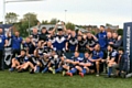 Mayfield second team celebrate winning the North West Men's League Division Two title