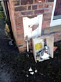 Thieves ripped the gas meter from the wall