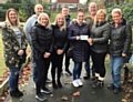 The Friends of Hopwood Park receive a £1,000 donation from Crown Oil