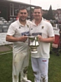 Michael Harling, left, and Ben Chapman after last season's Wood Cup Final victory