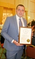 Chairman of Jubilee Park, Paul Ellison with the Silver Gilt award