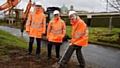 Making a start . . . Trafford Council leader Sean Anstee, Mayor of Greater Manchester Tony Lloyd and chairman of the TfGM Committee Andrew Fender