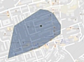 The area affected by the power cut