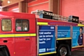 Fire Engine with the Stay Well This Winter message