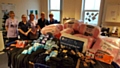 The out-patient’s department of the Infirmary purchased clothes, toiletries and chocolates with the money raised