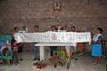 Edwina Lowe, donated altar cloth, reaches the chapel community in Puentecitos