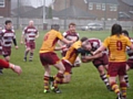 Rochdale RUFC Captain Callaghan takes the hit