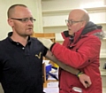 Dr Steve Doyle delivers a Flu vaccination session at Champness Hall Soup Kitchen 