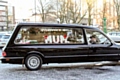 Funeral cortege of former Mayoress Elaine Dutton pauses outside Rochdale Town Hall