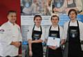 Hopwood Hall College’s young chefs Kyle Rosebury, Marcus Carter-Strutt and Lucinda Lageard 