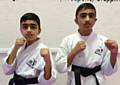 Black belts: Ali Ahmed and Ikram Irfan 