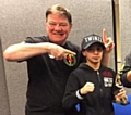 Steven Connellan with Abdul Khan, Hamer Amateur Boxing Club