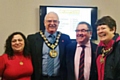 Centre Manager Gisela Gonçalves, Mayor Ray Dutton, Councillor Peter Rush and Mayoress Elaine Dutton