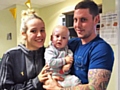 Lauren Doherty and Zak Greenwood with one-year-old daughter Gracie Greenwood 