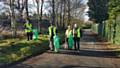 Castleton Councillors Billy Sheerin and Aasim Rashid took part in street litter picking