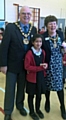 Samea Fascal with Mayor Ray Dutton and Mayoress Elaine Dutton