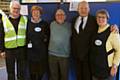 A volunteer, Anne Hope, Iain Wight, Simon Danczuk and Margaret Wight at Rochdale Foodbank