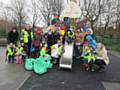 Cutgate Pre-School help spring clean Norden