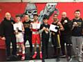 Queensway ABC, North West Champions: Ahid Khan, Joe Crawford and Zain Ahmed