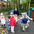 Children at School House Nursery meet Rebecca Rabbit