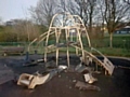 The pirate ship equipment at the Caldershaw play area was gutted by fire in April last year