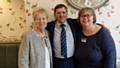 Kath Quinn, Johnny Parker and Fund Manager of Springhill Hospice, Barbara Lloyd