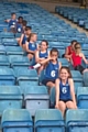 Anais Aston (front) at the ISA National Athletics Final