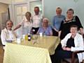 Tony Lloyd and Angela Eagle meet residents of Ian Fraser Court