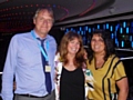 Laura Heywood (centre) with ETIRA's Secretary of the European Association, Vincent van Dijk, and Gabriella Wernhart (right), a remanufacturer based in Germany.