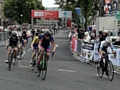 Jack Millar in front of bunch at Skipton