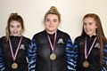 Codie Barron, Abby Pickering and Leah Butterworth from the European Champions the Titanium Allstars