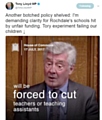 Tony Lloyd, Rochdale's MP has clashed with the government over its controversial funding formula