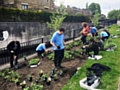 Horticulture students from Hopwood Hall College renovate sections of Rochdale Canal in Littleborough 