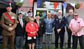 Colonel Glover (third left), Mayor Ian Duckworth (third right) and RBH Chief Executive Gareth Swarbrick (second right) with residents