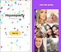 Screenshots from the Houseparty app