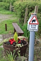 The new small wildlife sign complements other warning signs already used on UK roads, such as the one for toads, seen here in Ashworth Valley