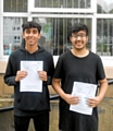 Dawud Tahir and Owais Shakir celebrate their GCSE results at Beech House School 